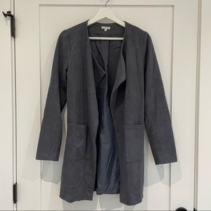 Faux Suede Duster
